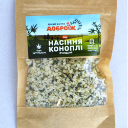 Насіння коноплі очищене ТМ "Доброїж" 100 г (дой-пак)